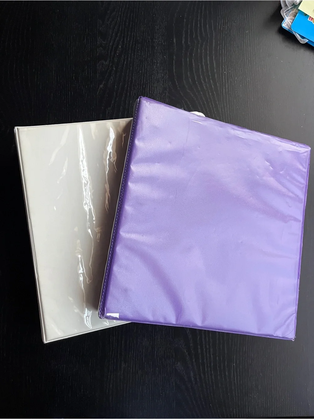 Avery Purple & White 3 Ring Binders Set 1.5 Inch Durable Clear View